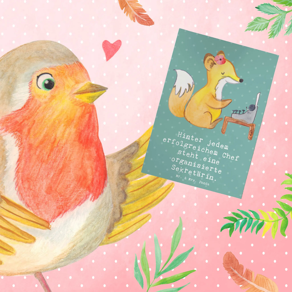 Greetings card Hinter jedem erfolgreichem Chef steht eine organisierte Sekretärin. Geburtstagskarte, Klappkarte, Grußkarte, Glückwunschkarte, Hochzeitskarte, Ansichtskarten, Einladungskarte, Karte, Beruf, Ausbildung, Jubiläum, Abschied, Rente, Kollege, Kollegin, Geschenk, Schenken, Arbeitskollege, Mitarbeiter, Firma, Danke, Dankeschön