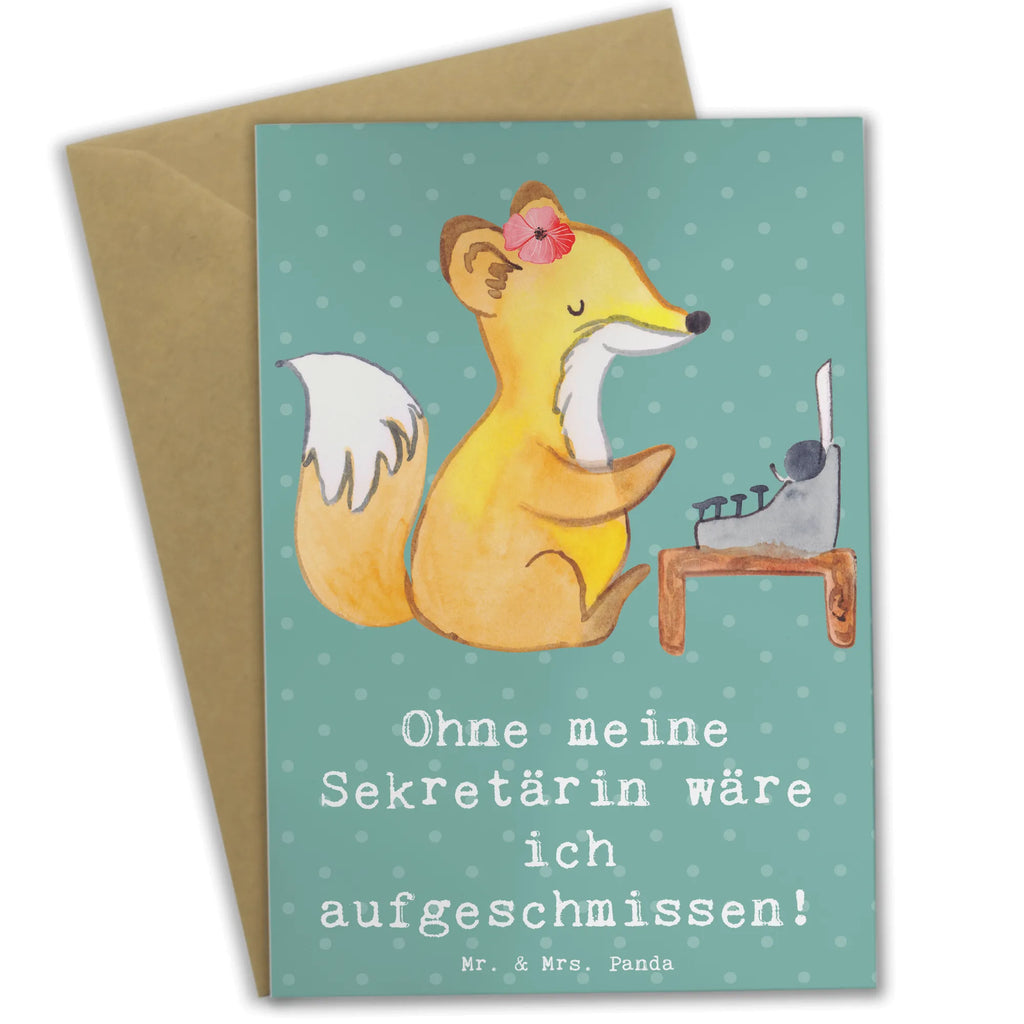 Grußkarte Ohne meine Sekretärin wäre ich aufgeschmissen! Glückwunschkarte, Karte, Ansichtskarten, Klappkarte, Geburtstagskarte, Grußkarte, Hochzeitskarte, Einladungskarte, Beruf, Ausbildung, Jubiläum, Abschied, Rente, Kollege, Kollegin, Geschenk, Schenken, Arbeitskollege, Mitarbeiter, Firma, Danke, Dankeschön