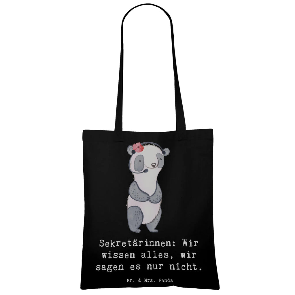 Tote bag Sekretärinnen: Wir wissen alles, wir sagen es nur nicht. Umhängetasche, Jutebeutel, Beutel, Jutetasche, Tragetasche, Schultertasche, Badetasche, Einkaufstüte, Strandtasche, Shopper, Beuteltasche, Laptoptasche, Stoffbeutel, Tasche, Einkaufstasche, Stofftasche, Beruf, Ausbildung, Jubiläum, Abschied, Rente, Kollege, Kollegin, Geschenk, Schenken, Arbeitskollege, Mitarbeiter, Firma, Danke, Dankeschön