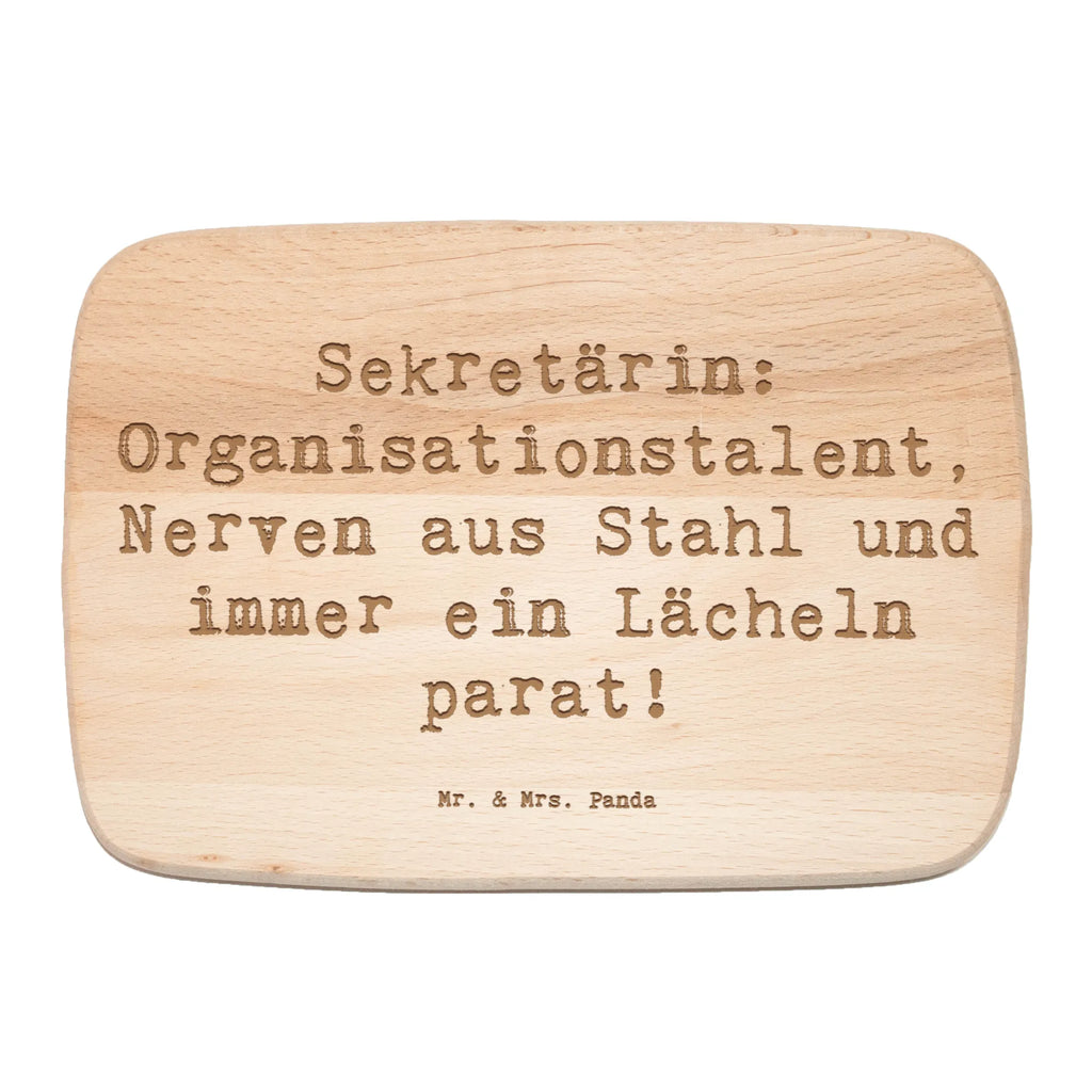 Serving board Saying Sekretärin: Organisationstalent, Nerven aus Stahl und immer ein Lächeln parat! Board, cutting board, breakfast board, gift, gift idea, best, farewell gift, passing exam, anniversary, retirement, promotion, job start, sayings, funny, profession
