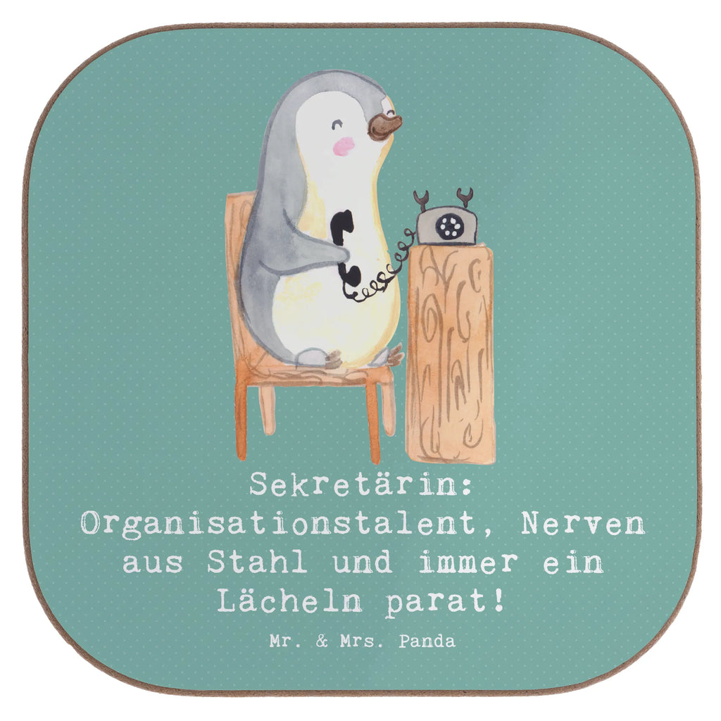 Square coaster Sekretärin: Organisationstalent, Nerven aus Stahl und immer ein Lächeln parat! Korkuntersetzer, Holzuntersetzer, Untersetzer, Untersetzer aus Holz, Getränkeuntersetzer, Untersetzer für Gläser, Bierdeckel, Untersetzer Holz, Glasuntersetzer, Untersetzer Gläser, Tassen Untersetzer, Untersetzer Design, Beruf, Ausbildung, Jubiläum, Abschied, Rente, Kollege, Kollegin, Geschenk, Schenken, Arbeitskollege, Mitarbeiter, Firma, Danke, Dankeschön