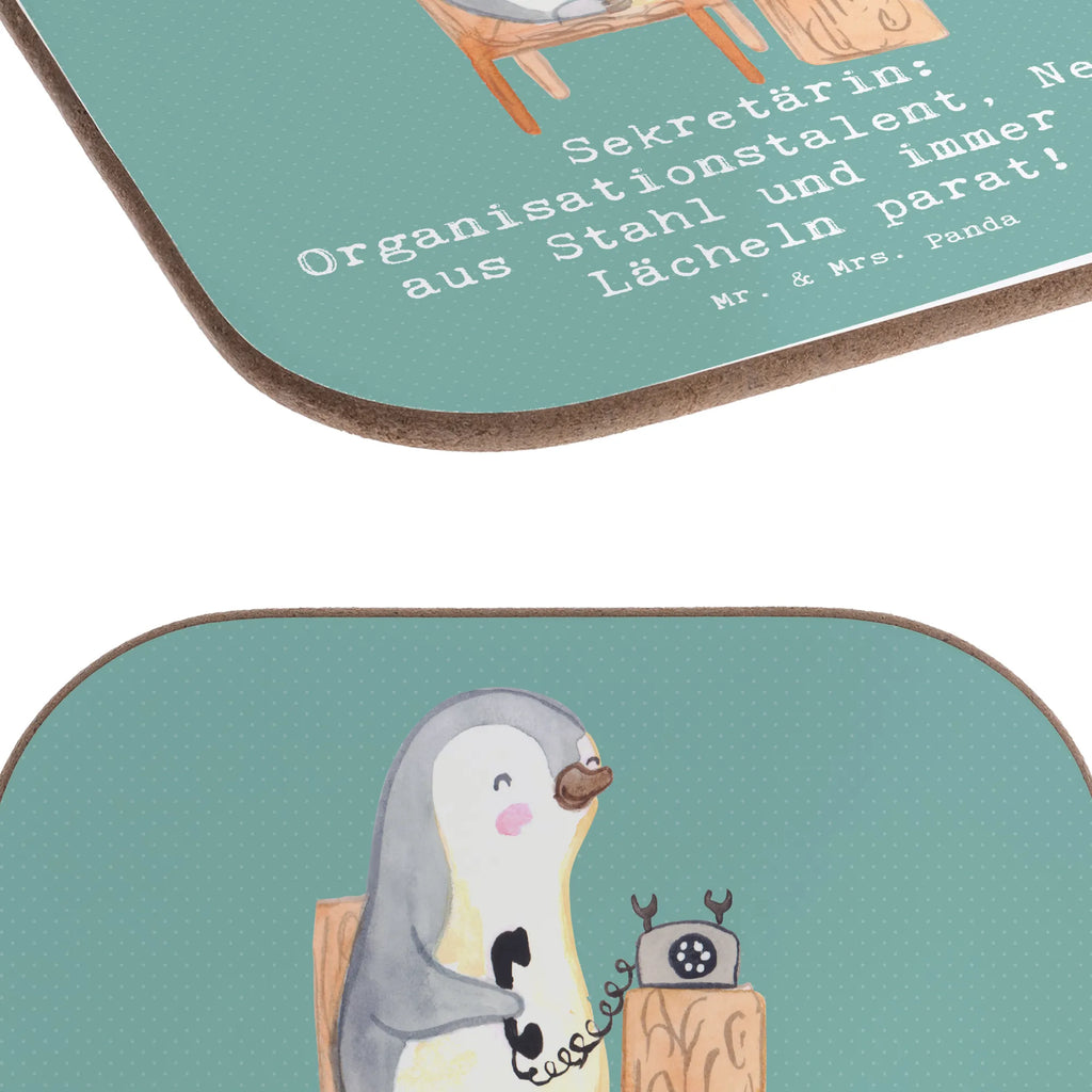Square coaster Sekretärin: Organisationstalent, Nerven aus Stahl und immer ein Lächeln parat! Korkuntersetzer, Holzuntersetzer, Untersetzer, Untersetzer aus Holz, Getränkeuntersetzer, Untersetzer für Gläser, Bierdeckel, Untersetzer Holz, Glasuntersetzer, Untersetzer Gläser, Tassen Untersetzer, Untersetzer Design, Beruf, Ausbildung, Jubiläum, Abschied, Rente, Kollege, Kollegin, Geschenk, Schenken, Arbeitskollege, Mitarbeiter, Firma, Danke, Dankeschön