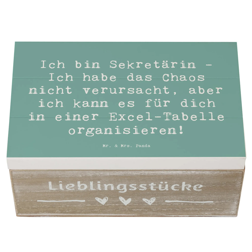 Holzkiste Spruch Ich bin Sekretärin - Ich habe das Chaos nicht verursacht, aber ich kann es für dich in einer Excel-Tabelle organisieren! Truhe, Erinnerungskiste, Aufbewahrungsbox, Dekokiste, Kiste, Schatulle, Geschenkbox, Schatzkiste, Erinnerungsbox, Holzkiste, XXL, Geschenkdose, Beruf, Ausbildung, Jubiläum, Abschied, Rente, Kollege, Kollegin, Geschenk, Schenken, Arbeitskollege, Mitarbeiter, Firma, Danke, Dankeschön