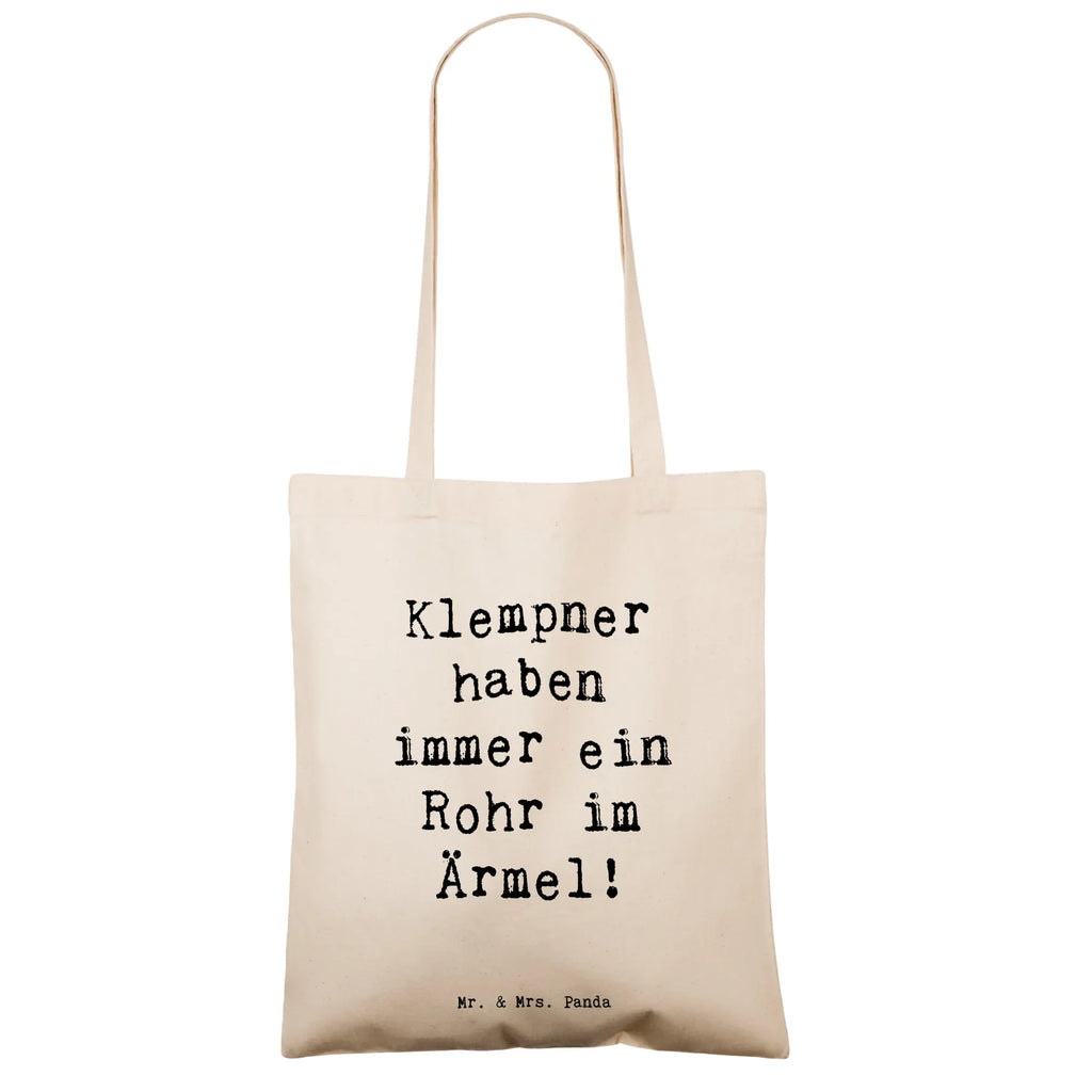 Tote bag Saying Klempner haben immer ein Rohr im Ärmel! Jutebeutel, Badetasche, Jutetasche, Shopper, Umhängetasche, Stoffbeutel, Beutel, Strandtasche, Einkaufstasche, Stofftasche, Tragetasche, Tasche, Schultertasche, Einkaufstüte, Laptoptasche, Beuteltasche, Beruf, Ausbildung, Jubiläum, Abschied, Rente, Kollege, Kollegin, Geschenk, Schenken, Arbeitskollege, Mitarbeiter, Firma, Danke, Dankeschön