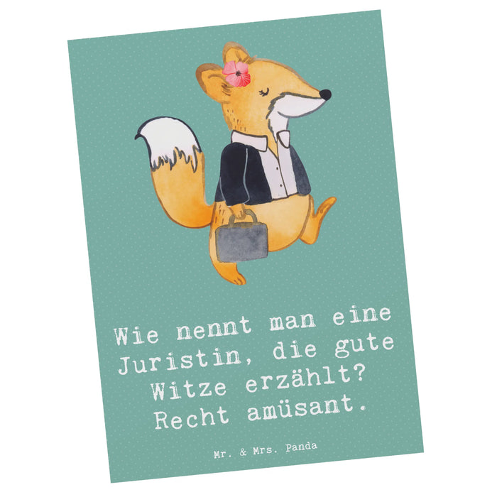 Postkarte Juristin Humor
