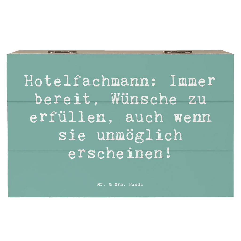 Wooden chest Saying Hotelfachmann: Immer bereit, Wünsche zu erfüllen, auch wenn sie unmöglich erscheinen! Erinnerungskiste, Geschenkdose, Kiste, Schatzkiste, Geschenkbox, Erinnerungsbox, Truhe, XXL, Schatulle, Dekokiste, Holzkiste, Aufbewahrungsbox, Beruf, Ausbildung, Jubiläum, Abschied, Rente, Kollege, Kollegin, Geschenk, Schenken, Arbeitskollege, Mitarbeiter, Firma, Danke, Dankeschön