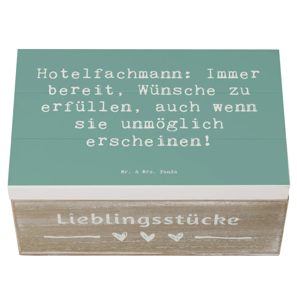 Wooden chest Saying Hotelfachmann: Immer bereit, Wünsche zu erfüllen, auch wenn sie unmöglich erscheinen! Erinnerungskiste, Geschenkdose, Kiste, Schatzkiste, Geschenkbox, Erinnerungsbox, Truhe, XXL, Schatulle, Dekokiste, Holzkiste, Aufbewahrungsbox, Beruf, Ausbildung, Jubiläum, Abschied, Rente, Kollege, Kollegin, Geschenk, Schenken, Arbeitskollege, Mitarbeiter, Firma, Danke, Dankeschön