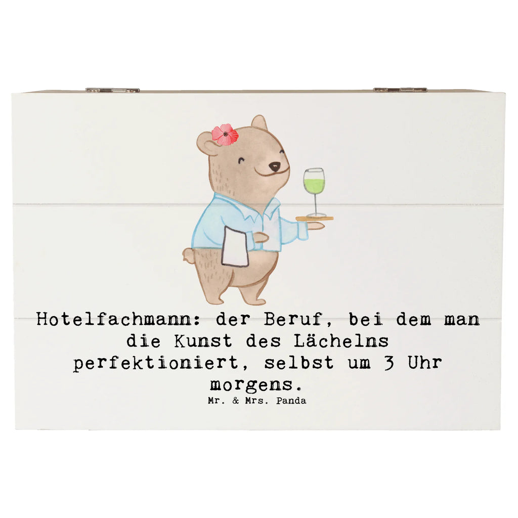Holzkiste Hotelfachmann: der Beruf, bei dem man die Kunst des Lächelns perfektioniert, selbst um 3 Uhr morgens. Aufbewahrungsbox, Schatzkiste, XXL, Erinnerungsbox, Dekokiste, Schatulle, Holzkiste, Erinnerungskiste, Geschenkdose, Truhe, Geschenkbox, Kiste, Beruf, Ausbildung, Jubiläum, Abschied, Rente, Kollege, Kollegin, Geschenk, Schenken, Arbeitskollege, Mitarbeiter, Firma, Danke, Dankeschön