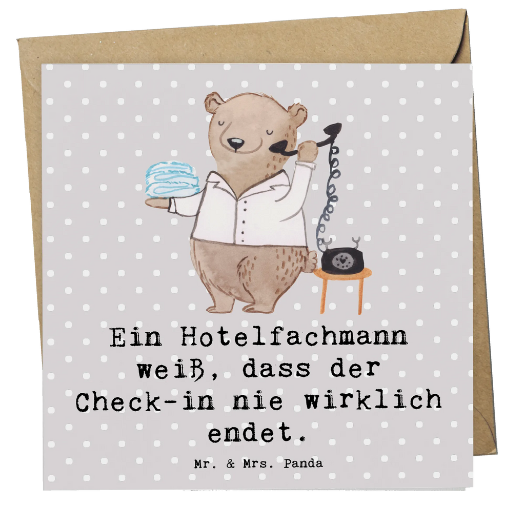 Deluxe Karte Ein Hotelfachmann weiß, dass der Check-in nie wirklich endet. Glückwunschkarte, Hochwertige Klappkarte, Geburtstagskarte, Hochwertige Grußkarte, Einladungskarte, Karte, Grußkarte, Hochzeitskarte, Klappkarte, Beruf, Ausbildung, Jubiläum, Abschied, Rente, Kollege, Kollegin, Geschenk, Schenken, Arbeitskollege, Mitarbeiter, Firma, Danke, Dankeschön