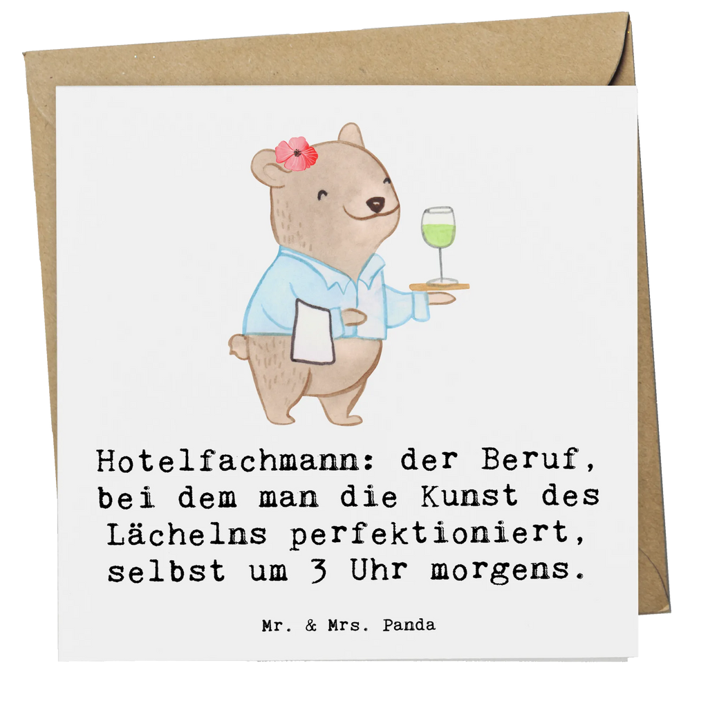 Deluxe Karte Hotelfachmann: der Beruf, bei dem man die Kunst des Lächelns perfektioniert, selbst um 3 Uhr morgens. Grußkarte, Einladungskarte, Hochwertige Klappkarte, Karte, Glückwunschkarte, Klappkarte, Geburtstagskarte, Hochwertige Grußkarte, Hochzeitskarte, Beruf, Ausbildung, Jubiläum, Abschied, Rente, Kollege, Kollegin, Geschenk, Schenken, Arbeitskollege, Mitarbeiter, Firma, Danke, Dankeschön