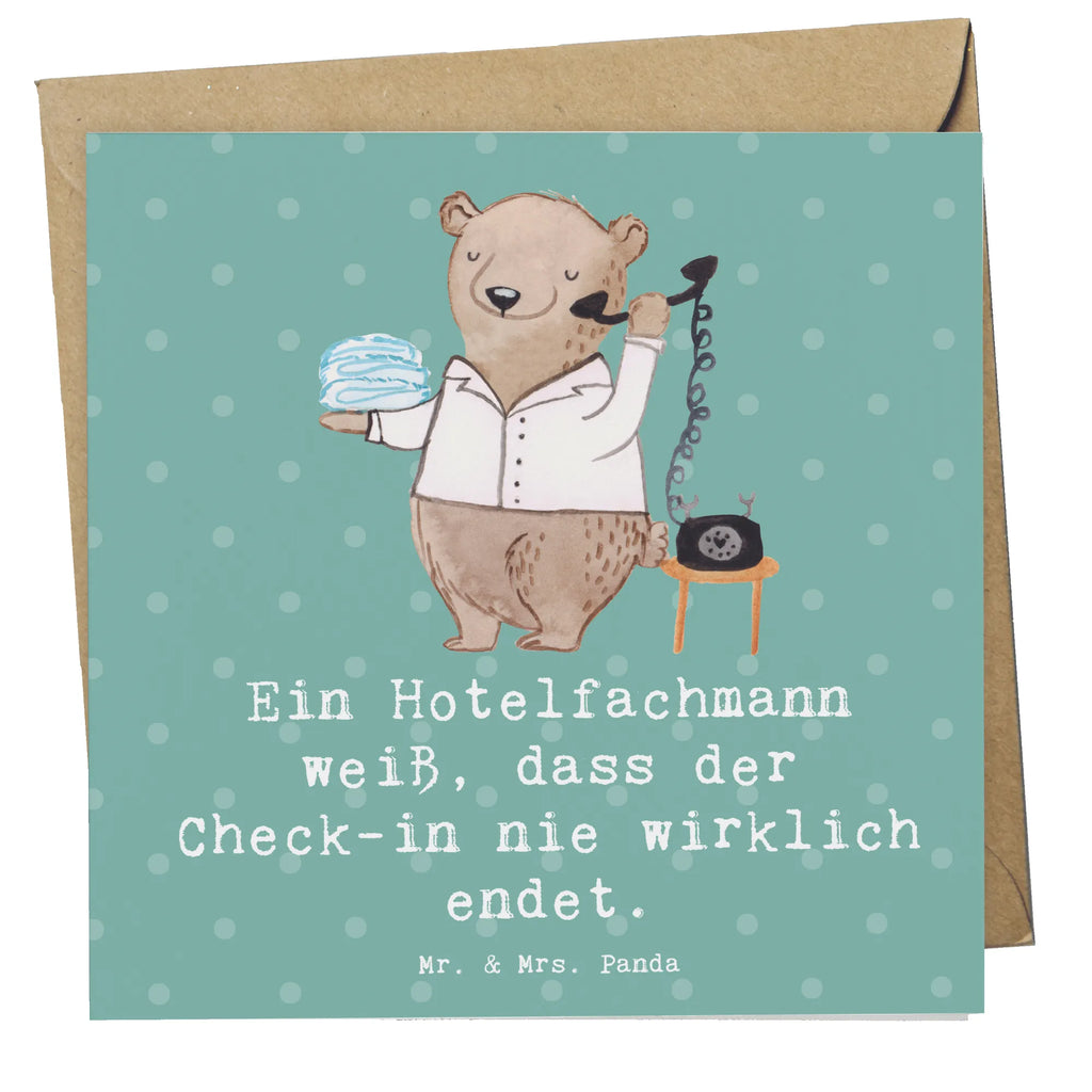 Deluxe Karte Ein Hotelfachmann weiß, dass der Check-in nie wirklich endet. Glückwunschkarte, Hochwertige Klappkarte, Geburtstagskarte, Hochwertige Grußkarte, Einladungskarte, Karte, Grußkarte, Hochzeitskarte, Klappkarte, Beruf, Ausbildung, Jubiläum, Abschied, Rente, Kollege, Kollegin, Geschenk, Schenken, Arbeitskollege, Mitarbeiter, Firma, Danke, Dankeschön