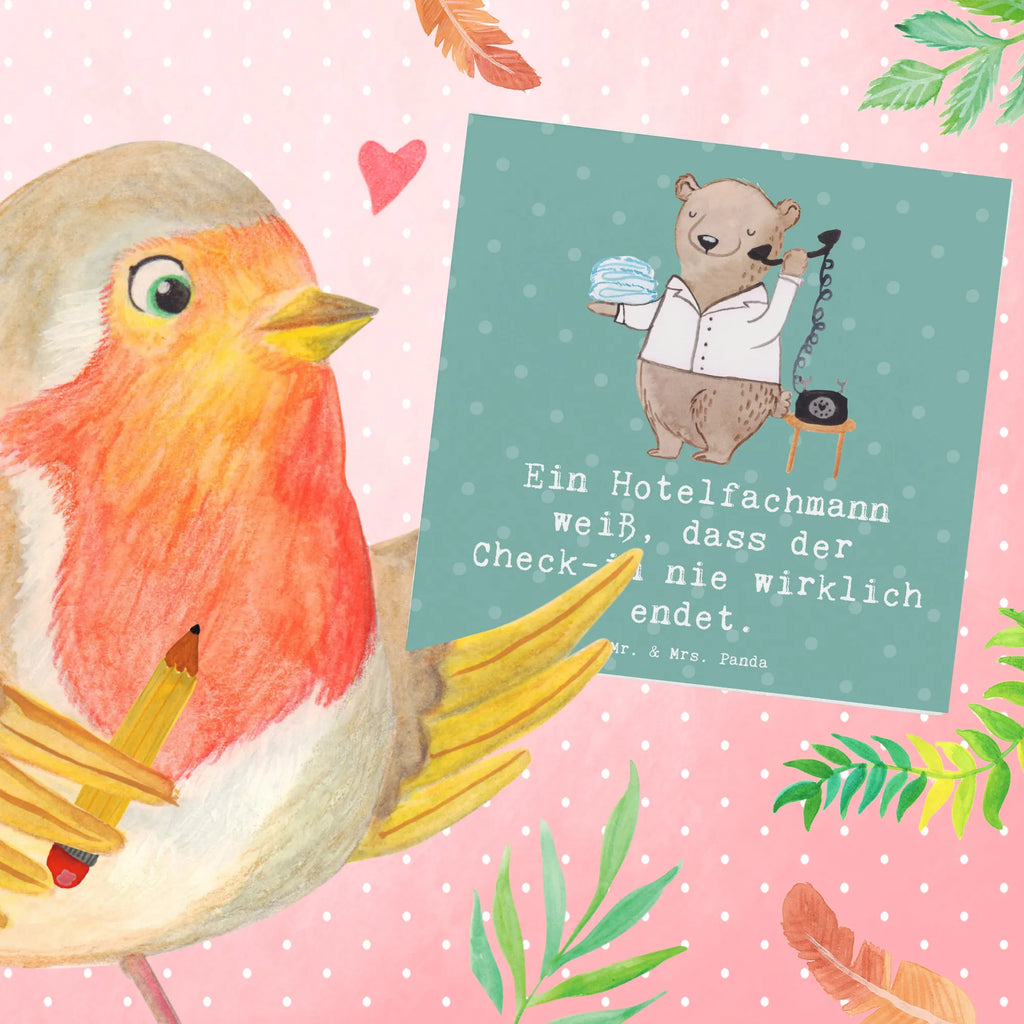 Deluxe Karte Ein Hotelfachmann weiß, dass der Check-in nie wirklich endet. Glückwunschkarte, Hochwertige Klappkarte, Geburtstagskarte, Hochwertige Grußkarte, Einladungskarte, Karte, Grußkarte, Hochzeitskarte, Klappkarte, Beruf, Ausbildung, Jubiläum, Abschied, Rente, Kollege, Kollegin, Geschenk, Schenken, Arbeitskollege, Mitarbeiter, Firma, Danke, Dankeschön