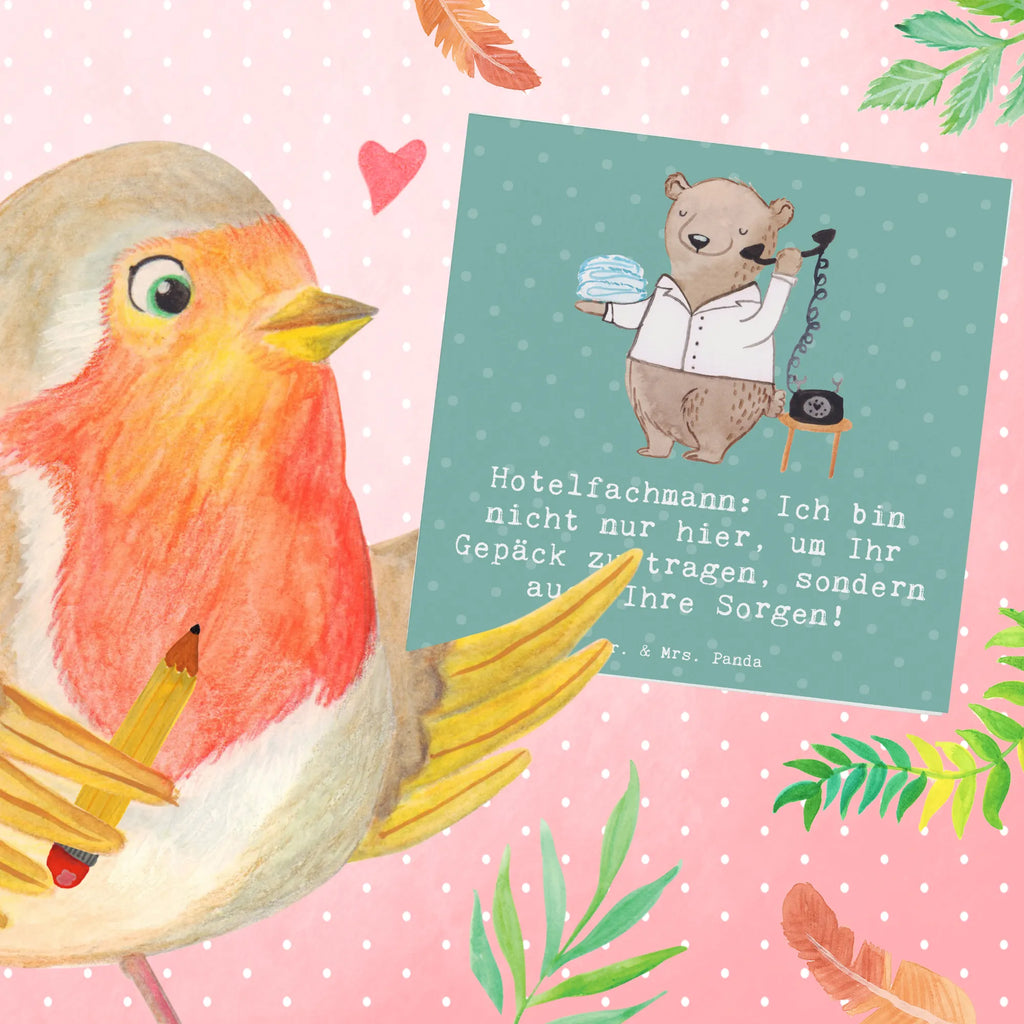 Deluxe Card Hotelfachmann: Ich bin nicht nur hier, um Ihr Gepäck zu tragen, sondern auch Ihre Sorgen! Geburtstagskarte, Glückwunschkarte, Karte, Grußkarte, Klappkarte, Hochwertige Grußkarte, Hochwertige Klappkarte, Einladungskarte, Hochzeitskarte, Beruf, Ausbildung, Jubiläum, Abschied, Rente, Kollege, Kollegin, Geschenk, Schenken, Arbeitskollege, Mitarbeiter, Firma, Danke, Dankeschön