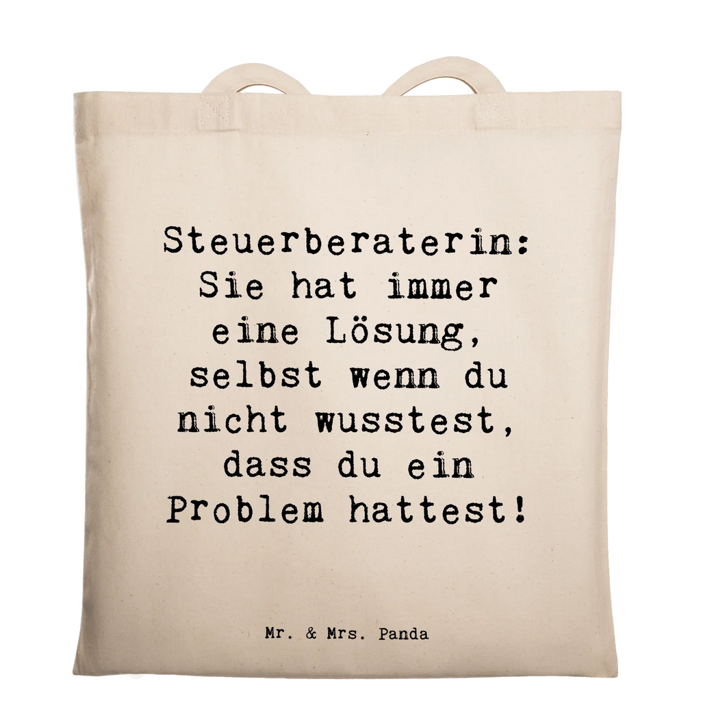 Tote bag Saying Steuerberaterin: Sie hat immer eine Lösung, selbst wenn du nicht wusstest, dass du ein Problem hattest! Jutetasche, Tasche, Schultertasche, Einkaufstüte, Shopper, Strandtasche, Umhängetasche, Beuteltasche, Stoffbeutel, Tragetasche, Badetasche, Laptoptasche, Jutebeutel, Beutel, Einkaufstasche, Stofftasche, Beruf, Ausbildung, Jubiläum, Abschied, Rente, Kollege, Kollegin, Geschenk, Schenken, Arbeitskollege, Mitarbeiter, Firma, Danke, Dankeschön