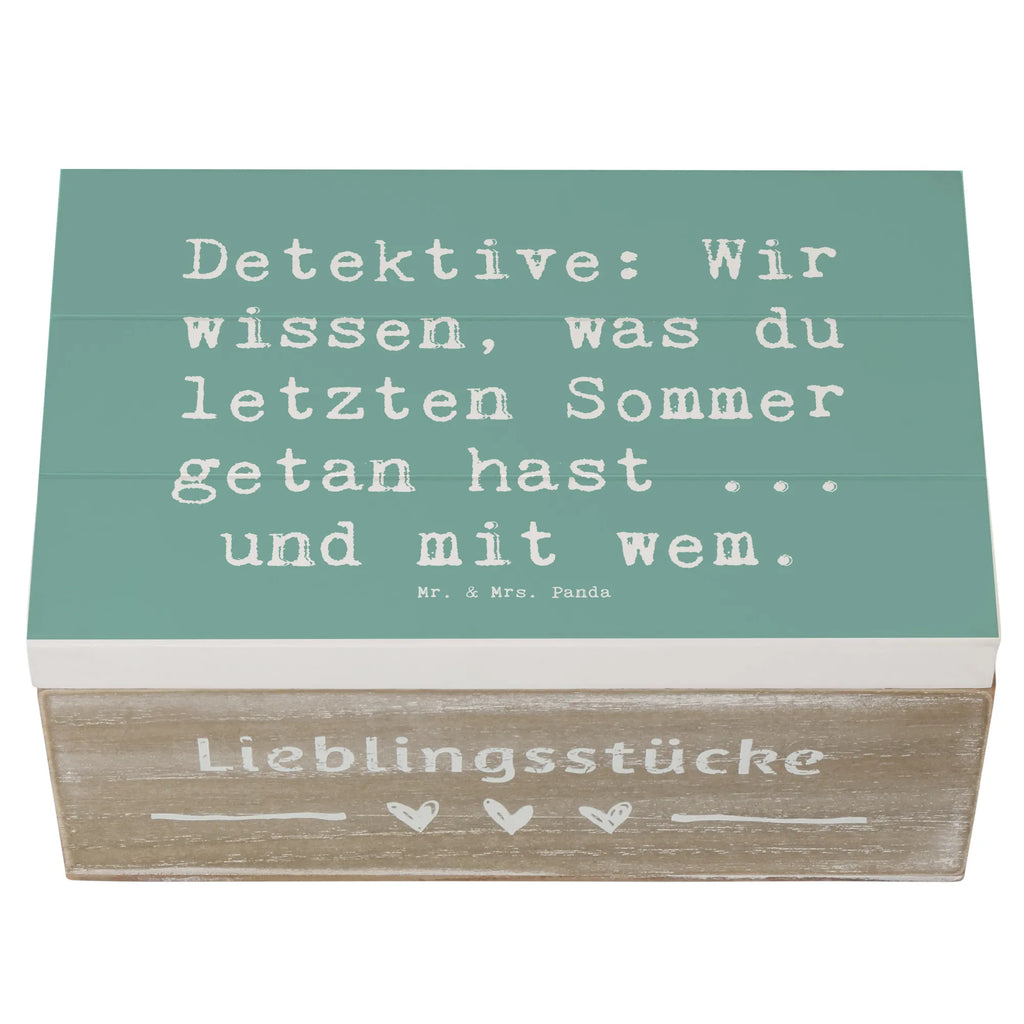 Holzkiste Spruch Detektiv Geheimnisse Erinnerungsbox, Aufbewahrungsbox, Truhe, Geschenkbox, XXL, Dekokiste, Geschenkdose, Schatzkiste, Kiste, Erinnerungskiste, Holzkiste, Schatulle, Beruf, Ausbildung, Jubiläum, Abschied, Rente, Kollege, Kollegin, Geschenk, Schenken, Arbeitskollege, Mitarbeiter, Firma, Danke, Dankeschön