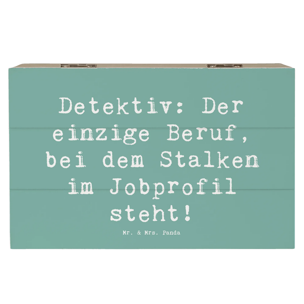 Wooden chest Saying Detektiv: Der einzige Beruf, bei dem Stalken im Jobprofil steht! XXL, Dekokiste, Kiste, Truhe, Schatulle, Schatzkiste, Erinnerungsbox, Holzkiste, Aufbewahrungsbox, Erinnerungskiste, Geschenkdose, Geschenkbox, Beruf, Ausbildung, Jubiläum, Abschied, Rente, Kollege, Kollegin, Geschenk, Schenken, Arbeitskollege, Mitarbeiter, Firma, Danke, Dankeschön