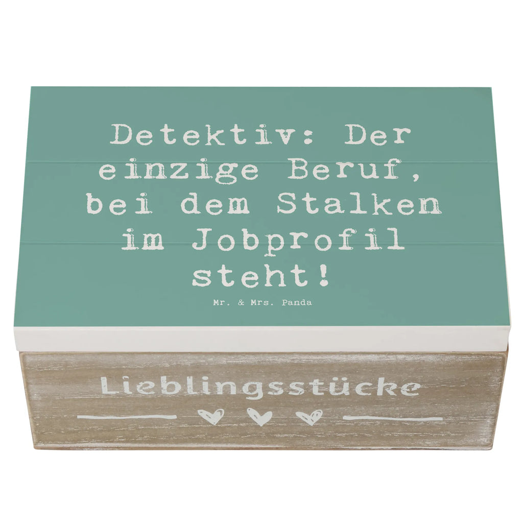 Wooden chest Saying Detektiv: Der einzige Beruf, bei dem Stalken im Jobprofil steht! XXL, Dekokiste, Kiste, Truhe, Schatulle, Schatzkiste, Erinnerungsbox, Holzkiste, Aufbewahrungsbox, Erinnerungskiste, Geschenkdose, Geschenkbox, Beruf, Ausbildung, Jubiläum, Abschied, Rente, Kollege, Kollegin, Geschenk, Schenken, Arbeitskollege, Mitarbeiter, Firma, Danke, Dankeschön