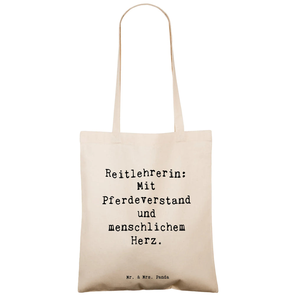 Tote bag Saying Reitlehrerin: Mit Pferdeverstand und menschlichem Herz. Strandtasche, Beutel, Tragetasche, Einkaufstasche, Jutebeutel, Einkaufstüte, Schultertasche, Laptoptasche, Stofftasche, Shopper, Badetasche, Stoffbeutel, Jutetasche, Tasche, Beuteltasche, Umhängetasche, Beruf, Ausbildung, Jubiläum, Abschied, Rente, Kollege, Kollegin, Geschenk, Schenken, Arbeitskollege, Mitarbeiter, Firma, Danke, Dankeschön