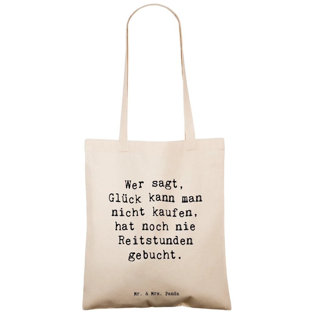 Tote bag Saying Wer sagt, Glück kann man nicht kaufen, hat noch nie Reitstunden gebucht. Tasche, Jutebeutel, Stoffbeutel, Einkaufstüte, Shopper, Tragetasche, Badetasche, Einkaufstasche, Stofftasche, Schultertasche, Beutel, Strandtasche, Laptoptasche, Umhängetasche, Jutetasche, Beuteltasche, Beruf, Ausbildung, Jubiläum, Abschied, Rente, Kollege, Kollegin, Geschenk, Schenken, Arbeitskollege, Mitarbeiter, Firma, Danke, Dankeschön