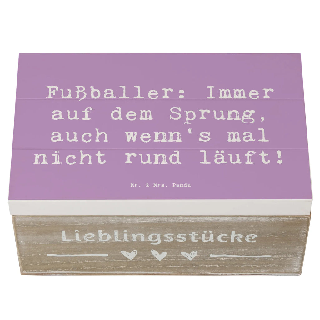 Wooden chest Saying Fußballer: Immer auf dem Sprung, auch wenn's mal nicht rund läuft! Truhe, Dekokiste, Schatulle, Geschenkbox, Geschenkdose, Erinnerungsbox, Aufbewahrungsbox, XXL, Schatzkiste, Holzkiste, Erinnerungskiste, Kiste, Beruf, Ausbildung, Jubiläum, Abschied, Rente, Kollege, Kollegin, Geschenk, Schenken, Arbeitskollege, Mitarbeiter, Firma, Danke, Dankeschön