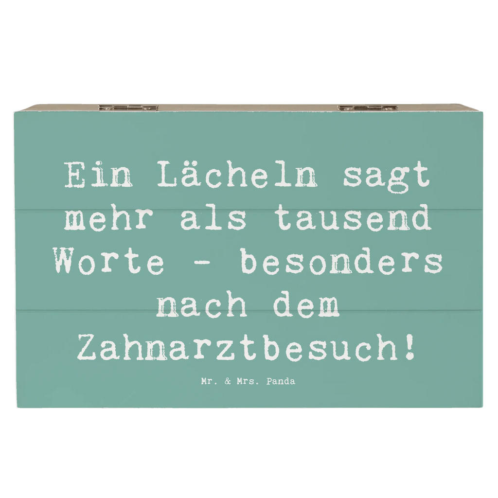 Wooden chest Saying Ein Lächeln sagt mehr als tausend Worte - besonders nach dem Zahnarztbesuch! Schatulle, XXL, Geschenkbox, Truhe, Aufbewahrungsbox, Erinnerungskiste, Erinnerungsbox, Holzkiste, Geschenkdose, Dekokiste, Kiste, Schatzkiste, Beruf, Ausbildung, Jubiläum, Abschied, Rente, Kollege, Kollegin, Geschenk, Schenken, Arbeitskollege, Mitarbeiter, Firma, Danke, Dankeschön