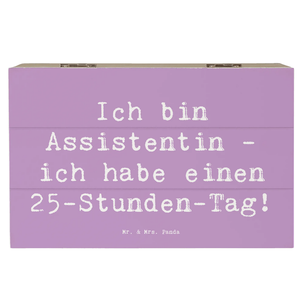 Holzkiste Spruch Ich bin Assistentin - ich habe einen 25-Stunden-Tag! Erinnerungskiste, Geschenkbox, Geschenkdose, Kiste, Dekokiste, Schatulle, Truhe, Holzkiste, Erinnerungsbox, Aufbewahrungsbox, XXL, Schatzkiste, Beruf, Ausbildung, Jubiläum, Abschied, Rente, Kollege, Kollegin, Geschenk, Schenken, Arbeitskollege, Mitarbeiter, Firma, Danke, Dankeschön