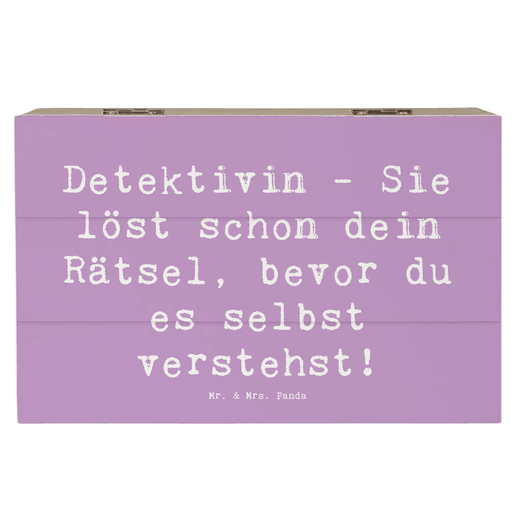 Wooden chest Saying Detektivin - Sie löst schon dein Rätsel, bevor du es selbst verstehst! Aufbewahrungsbox, Kiste, Geschenkdose, Holzkiste, Erinnerungsbox, Schatulle, Schatzkiste, XXL, Truhe, Erinnerungskiste, Geschenkbox, Dekokiste, Beruf, Ausbildung, Jubiläum, Abschied, Rente, Kollege, Kollegin, Geschenk, Schenken, Arbeitskollege, Mitarbeiter, Firma, Danke, Dankeschön