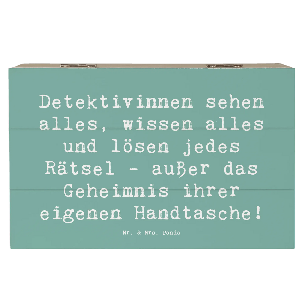 Holzkiste Spruch Detektivinnen sehen alles, wissen alles und lösen jedes Rätsel - außer das Geheimnis ihrer eigenen Handtasche! Truhe, Geschenkbox, Erinnerungsbox, Aufbewahrungsbox, Dekokiste, Holzkiste, Erinnerungskiste, Kiste, XXL, Schatulle, Geschenkdose, Schatzkiste, Beruf, Ausbildung, Jubiläum, Abschied, Rente, Kollege, Kollegin, Geschenk, Schenken, Arbeitskollege, Mitarbeiter, Firma, Danke, Dankeschön