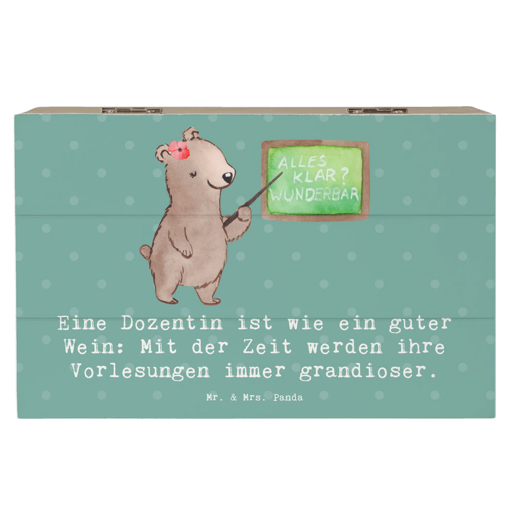 Holzkiste Eine Dozentin ist wie ein guter Wein: Mit der Zeit werden ihre Vorlesungen immer grandioser. Aufbewahrungsbox, Holzkiste, Truhe, Erinnerungskiste, Schatzkiste, Dekokiste, Erinnerungsbox, XXL, Kiste, Geschenkdose, Geschenkbox, Schatulle, Beruf, Ausbildung, Jubiläum, Abschied, Rente, Kollege, Kollegin, Geschenk, Schenken, Arbeitskollege, Mitarbeiter, Firma, Danke, Dankeschön