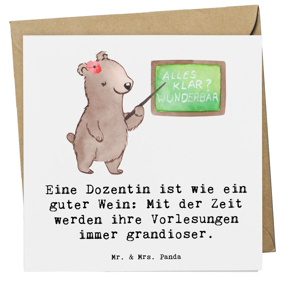 Deluxe Card Eine Dozentin ist wie ein guter Wein: Mit der Zeit werden ihre Vorlesungen immer grandioser. Karte, Glückwunschkarte, Einladungskarte, Grußkarte, Hochzeitskarte, Hochwertige Klappkarte, Hochwertige Grußkarte, Klappkarte, Geburtstagskarte, Beruf, Ausbildung, Jubiläum, Abschied, Rente, Kollege, Kollegin, Geschenk, Schenken, Arbeitskollege, Mitarbeiter, Firma, Danke, Dankeschön