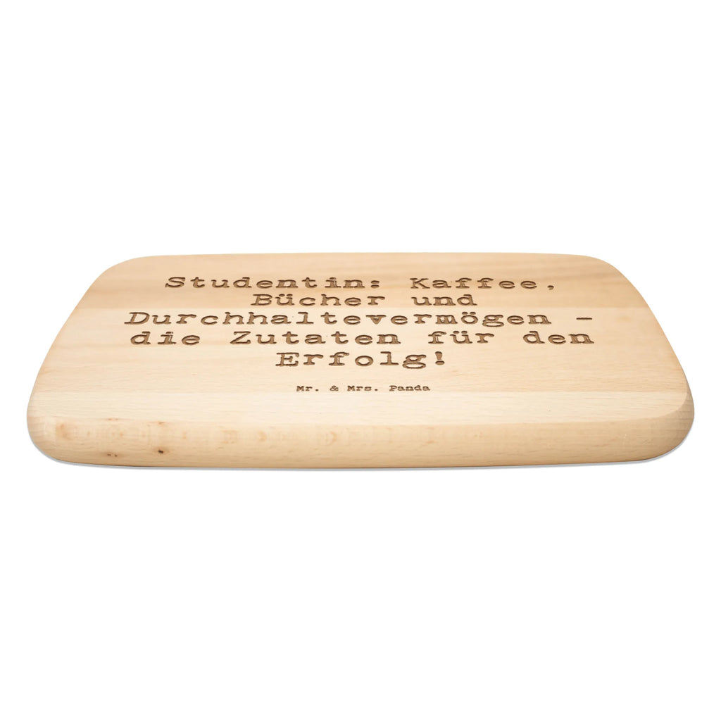 Serving board Saying Studentin: Kaffee, Bücher und Durchhaltevermögen - die Zutaten für den Erfolg! Board, breakfast board, cutting board, gift, gift idea, best, farewell gift, passing exam, anniversary, retirement, promotion, job start, sayings, funny, profession