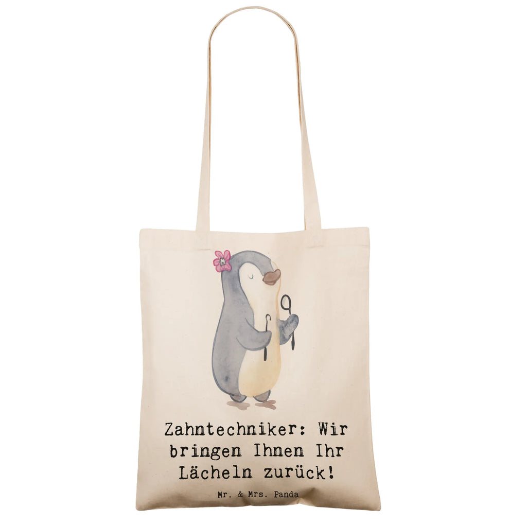 Tragetasche Zahntechniker: Wir bringen Ihnen Ihr Lächeln zurück! Beuteltasche, Umhängetasche, Jutetasche, Shopper, Stofftasche, Stoffbeutel, Jutebeutel, Tasche, Laptoptasche, Einkaufstüte, Beutel, Tragetasche, Badetasche, Strandtasche, Schultertasche, Einkaufstasche, Beruf, Ausbildung, Jubiläum, Abschied, Rente, Kollege, Kollegin, Geschenk, Schenken, Arbeitskollege, Mitarbeiter, Firma, Danke, Dankeschön