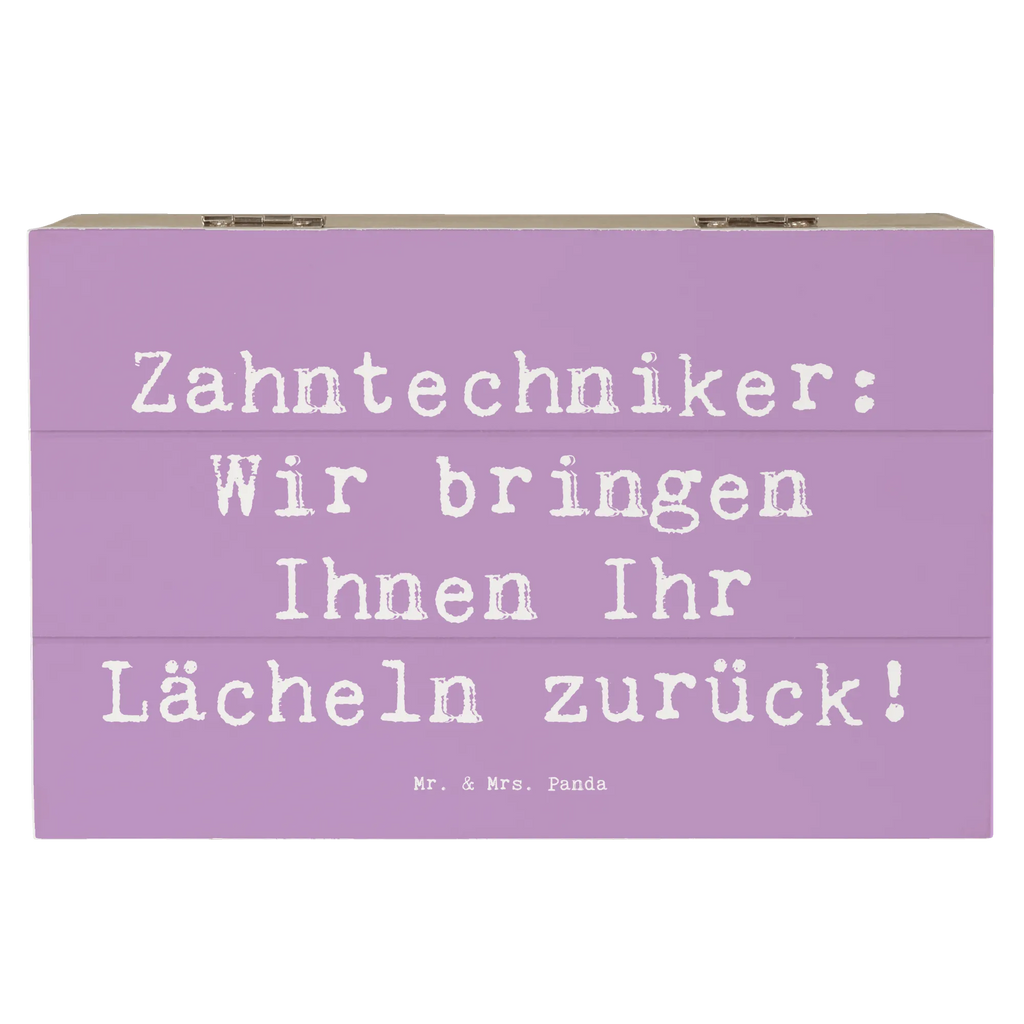 Wooden chest Saying Zahntechniker: Wir bringen Ihnen Ihr Lächeln zurück! Erinnerungskiste, Aufbewahrungsbox, Schatzkiste, Schatulle, Erinnerungsbox, Truhe, XXL, Dekokiste, Geschenkdose, Kiste, Holzkiste, Geschenkbox, Beruf, Ausbildung, Jubiläum, Abschied, Rente, Kollege, Kollegin, Geschenk, Schenken, Arbeitskollege, Mitarbeiter, Firma, Danke, Dankeschön