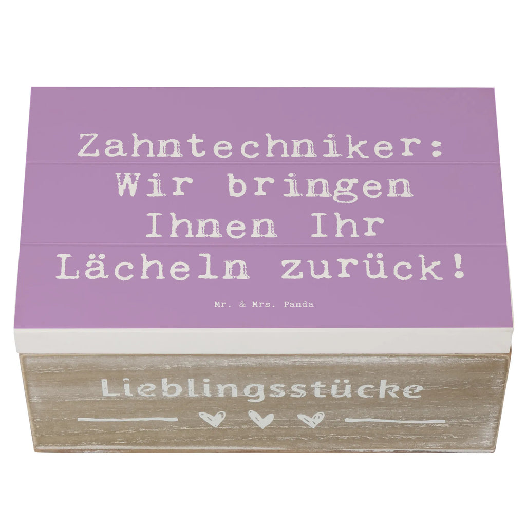 Wooden chest Saying Zahntechniker: Wir bringen Ihnen Ihr Lächeln zurück! Erinnerungskiste, Aufbewahrungsbox, Schatzkiste, Schatulle, Erinnerungsbox, Truhe, XXL, Dekokiste, Geschenkdose, Kiste, Holzkiste, Geschenkbox, Beruf, Ausbildung, Jubiläum, Abschied, Rente, Kollege, Kollegin, Geschenk, Schenken, Arbeitskollege, Mitarbeiter, Firma, Danke, Dankeschön