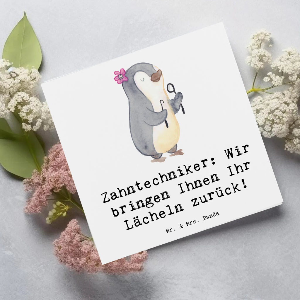 Deluxe Karte Zahntechniker: Wir bringen Ihnen Ihr Lächeln zurück! Karte, Geburtstagskarte, Grußkarte, Einladungskarte, Hochwertige Grußkarte, Hochwertige Klappkarte, Glückwunschkarte, Klappkarte, Hochzeitskarte, Beruf, Ausbildung, Jubiläum, Abschied, Rente, Kollege, Kollegin, Geschenk, Schenken, Arbeitskollege, Mitarbeiter, Firma, Danke, Dankeschön