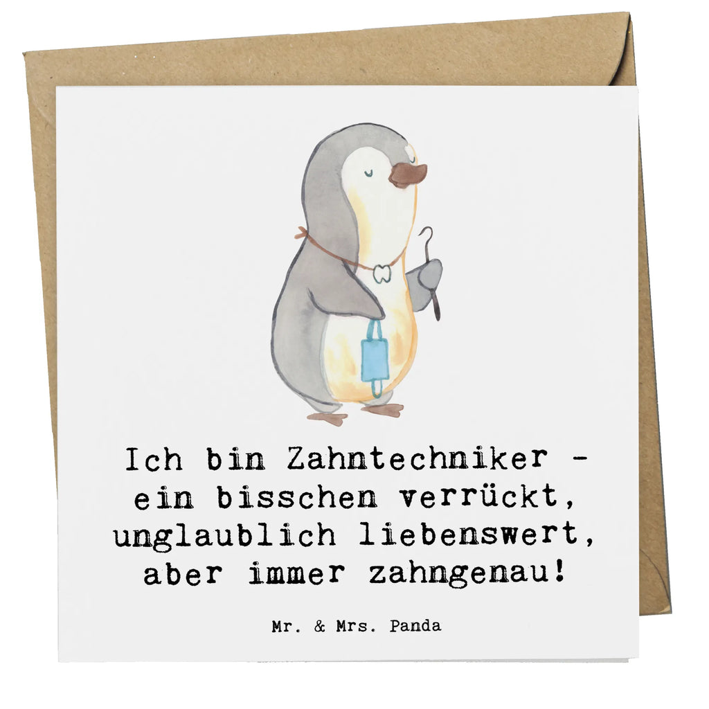 Deluxe Card Ich bin Zahntechniker - ein bisschen verrückt, unglaublich liebenswert, aber immer zahngenau! Einladungskarte, Karte, Glückwunschkarte, Klappkarte, Geburtstagskarte, Hochwertige Klappkarte, Grußkarte, Hochwertige Grußkarte, Hochzeitskarte, Beruf, Ausbildung, Jubiläum, Abschied, Rente, Kollege, Kollegin, Geschenk, Schenken, Arbeitskollege, Mitarbeiter, Firma, Danke, Dankeschön