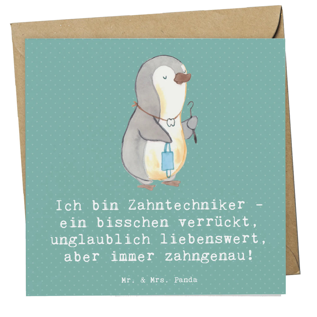 Deluxe Card Ich bin Zahntechniker - ein bisschen verrückt, unglaublich liebenswert, aber immer zahngenau! Einladungskarte, Karte, Glückwunschkarte, Klappkarte, Geburtstagskarte, Hochwertige Klappkarte, Grußkarte, Hochwertige Grußkarte, Hochzeitskarte, Beruf, Ausbildung, Jubiläum, Abschied, Rente, Kollege, Kollegin, Geschenk, Schenken, Arbeitskollege, Mitarbeiter, Firma, Danke, Dankeschön