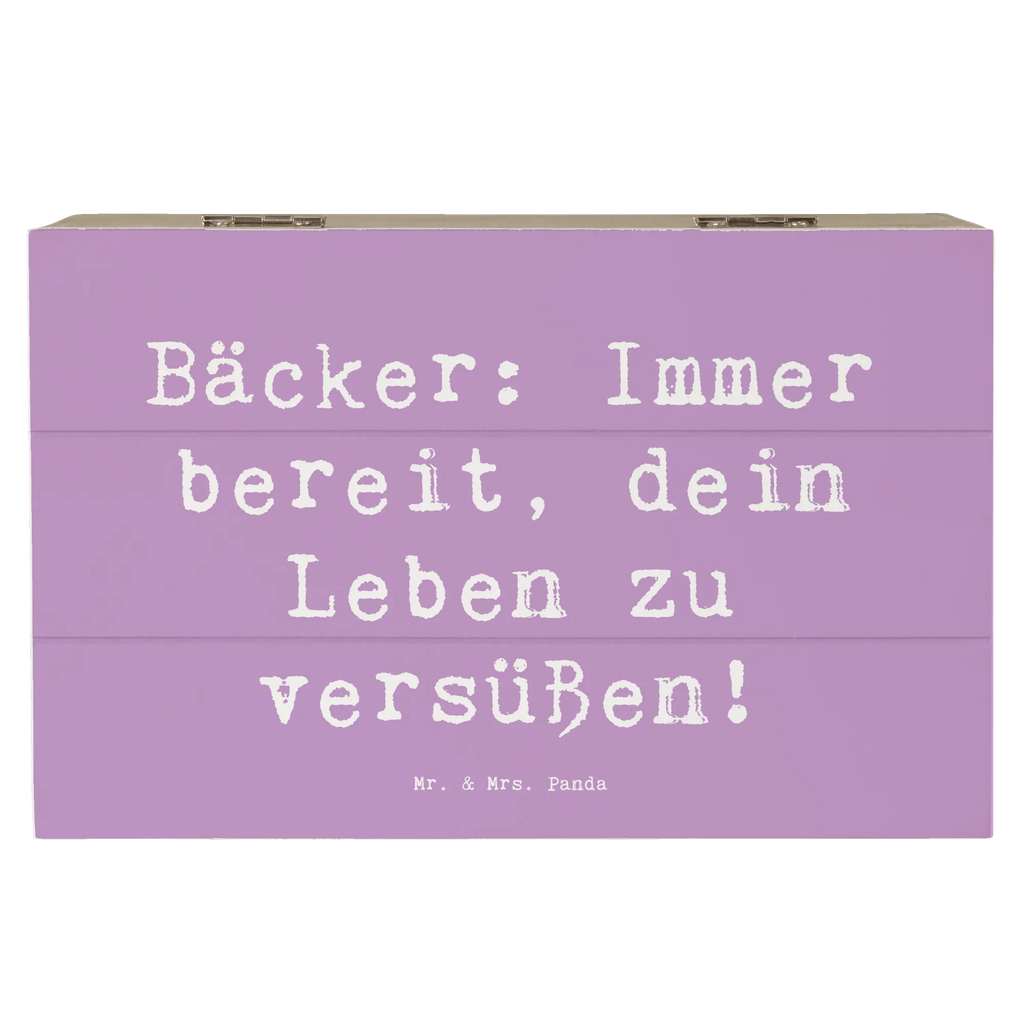 Holzkiste Spruch Bäcker: Immer bereit, dein Leben zu versüßen! XXL, Truhe, Schatzkiste, Aufbewahrungsbox, Geschenkbox, Erinnerungsbox, Erinnerungskiste, Schatulle, Geschenkdose, Dekokiste, Kiste, Holzkiste, Beruf, Ausbildung, Jubiläum, Abschied, Rente, Kollege, Kollegin, Geschenk, Schenken, Arbeitskollege, Mitarbeiter, Firma, Danke, Dankeschön