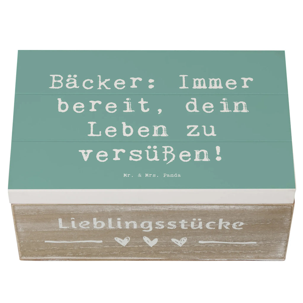Holzkiste Spruch Bäcker: Immer bereit, dein Leben zu versüßen! XXL, Truhe, Schatzkiste, Aufbewahrungsbox, Geschenkbox, Erinnerungsbox, Erinnerungskiste, Schatulle, Geschenkdose, Dekokiste, Kiste, Holzkiste, Beruf, Ausbildung, Jubiläum, Abschied, Rente, Kollege, Kollegin, Geschenk, Schenken, Arbeitskollege, Mitarbeiter, Firma, Danke, Dankeschön