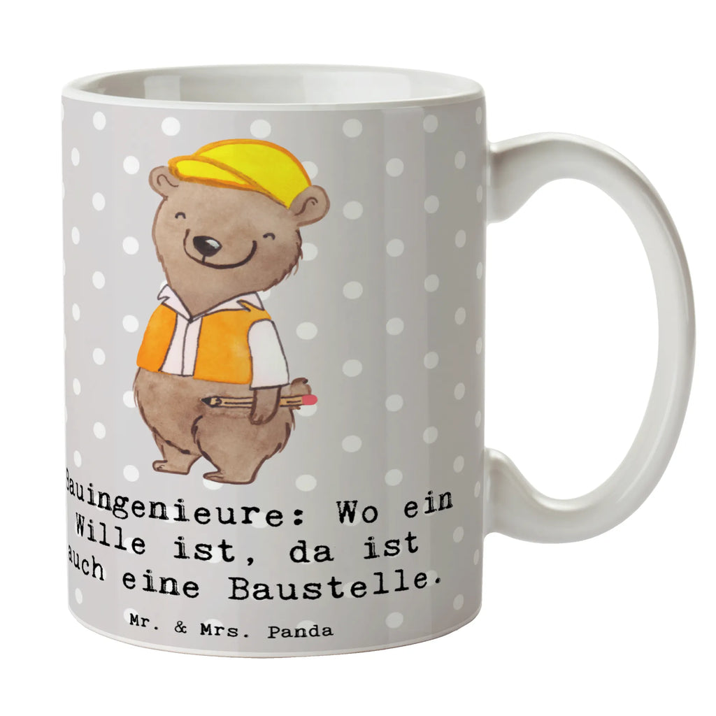 Tasse Bauingenieure: Wo ein Wille ist, da ist auch eine Baustelle. Keramiktasse, Tasse mit Motiven, Kaffeetasse, Geschenktasse, Porzellantasse, Bürotasse, Tasse mit Zitaten, Teetasse, Tasse, Beruf, Ausbildung, Jubiläum, Abschied, Rente, Kollege, Kollegin, Geschenk, Schenken, Arbeitskollege, Mitarbeiter, Firma, Danke, Dankeschön
