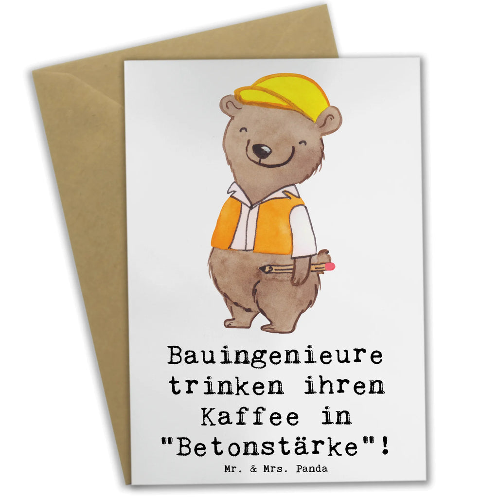 Greetings card Bauingenieure trinken ihren Kaffee in "Betonstärke"! Hochzeitskarte, Geburtstagskarte, Klappkarte, Glückwunschkarte, Karte, Grußkarte, Ansichtskarten, Einladungskarte, Beruf, Ausbildung, Jubiläum, Abschied, Rente, Kollege, Kollegin, Geschenk, Schenken, Arbeitskollege, Mitarbeiter, Firma, Danke, Dankeschön