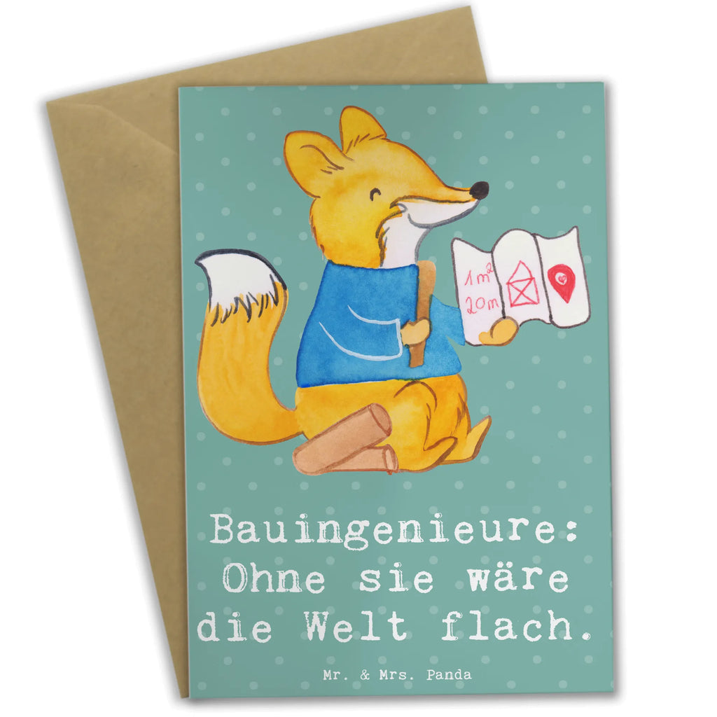 Greetings card Bauingenieure: Ohne sie wäre die Welt flach. Geburtstagskarte, Grußkarte, Klappkarte, Glückwunschkarte, Hochzeitskarte, Ansichtskarten, Karte, Einladungskarte, Beruf, Ausbildung, Jubiläum, Abschied, Rente, Kollege, Kollegin, Geschenk, Schenken, Arbeitskollege, Mitarbeiter, Firma, Danke, Dankeschön