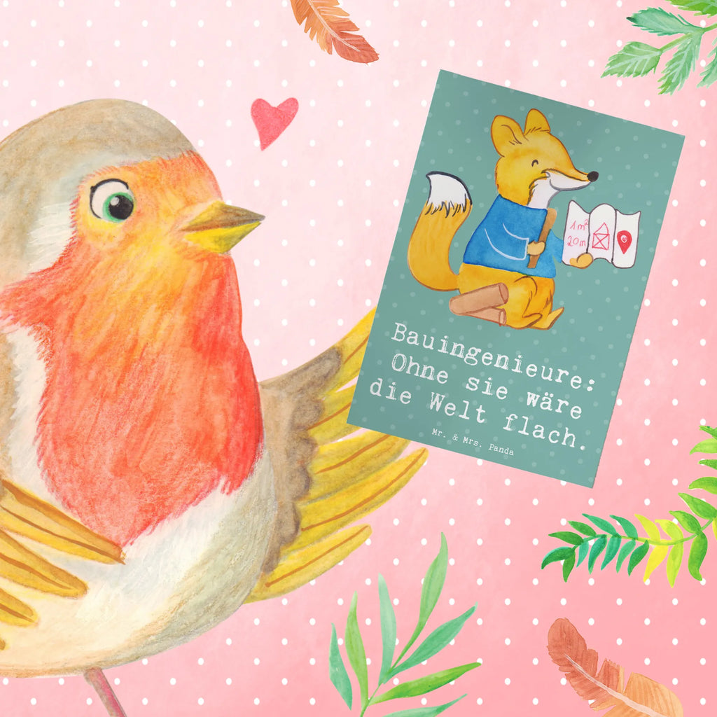 Greetings card Bauingenieure: Ohne sie wäre die Welt flach. Geburtstagskarte, Grußkarte, Klappkarte, Glückwunschkarte, Hochzeitskarte, Ansichtskarten, Karte, Einladungskarte, Beruf, Ausbildung, Jubiläum, Abschied, Rente, Kollege, Kollegin, Geschenk, Schenken, Arbeitskollege, Mitarbeiter, Firma, Danke, Dankeschön