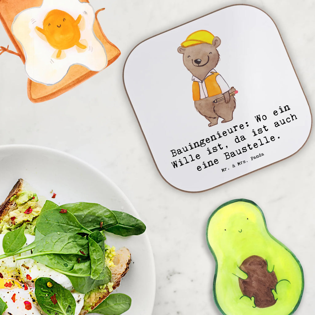 Square coaster Bauingenieure: Wo ein Wille ist, da ist auch eine Baustelle. Korkuntersetzer, Getränkeuntersetzer, Holzuntersetzer, Untersetzer Design, Untersetzer für Gläser, Untersetzer Gläser, Glasuntersetzer, Bierdeckel, Untersetzer aus Holz, Tassen Untersetzer, Untersetzer, Untersetzer Holz, Beruf, Ausbildung, Jubiläum, Abschied, Rente, Kollege, Kollegin, Geschenk, Schenken, Arbeitskollege, Mitarbeiter, Firma, Danke, Dankeschön