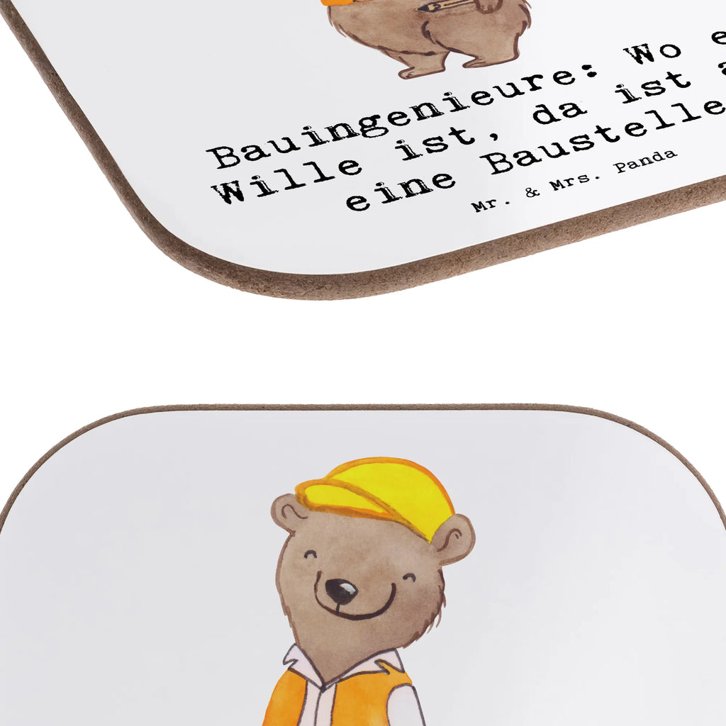 Square coaster Bauingenieure: Wo ein Wille ist, da ist auch eine Baustelle. Korkuntersetzer, Getränkeuntersetzer, Holzuntersetzer, Untersetzer Design, Untersetzer für Gläser, Untersetzer Gläser, Glasuntersetzer, Bierdeckel, Untersetzer aus Holz, Tassen Untersetzer, Untersetzer, Untersetzer Holz, Beruf, Ausbildung, Jubiläum, Abschied, Rente, Kollege, Kollegin, Geschenk, Schenken, Arbeitskollege, Mitarbeiter, Firma, Danke, Dankeschön