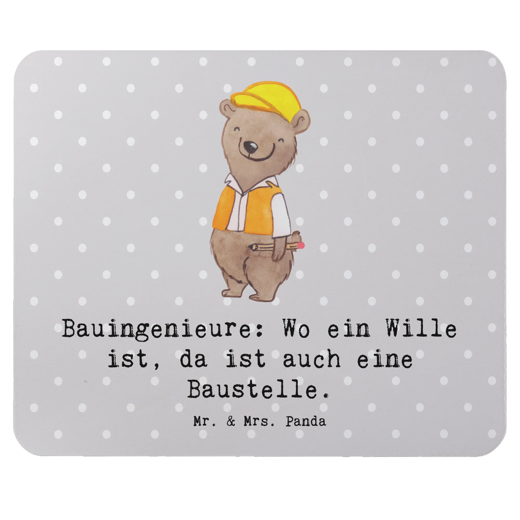 Mouse mat Bauingenieure: Wo ein Wille ist, da ist auch eine Baustelle. PC Zubehör, Mauspad, Mousepad, Mausunterlage, Mauspad Büro, Computer zubehör, Designer Mauspad, Einzigartiges Mauspad, Büroausstattung, Arbeitszimmer, Beruf, Ausbildung, Jubiläum, Abschied, Rente, Kollege, Kollegin, Geschenk, Schenken, Arbeitskollege, Mitarbeiter, Firma, Danke, Dankeschön