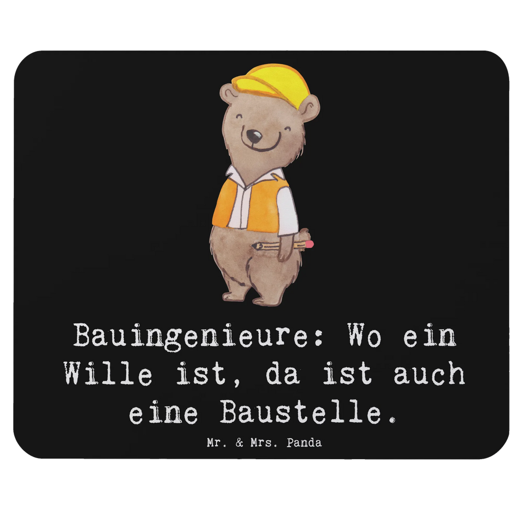 Mouse mat Bauingenieure: Wo ein Wille ist, da ist auch eine Baustelle. PC Zubehör, Mauspad, Mousepad, Mausunterlage, Mauspad Büro, Computer zubehör, Designer Mauspad, Einzigartiges Mauspad, Büroausstattung, Arbeitszimmer, Beruf, Ausbildung, Jubiläum, Abschied, Rente, Kollege, Kollegin, Geschenk, Schenken, Arbeitskollege, Mitarbeiter, Firma, Danke, Dankeschön