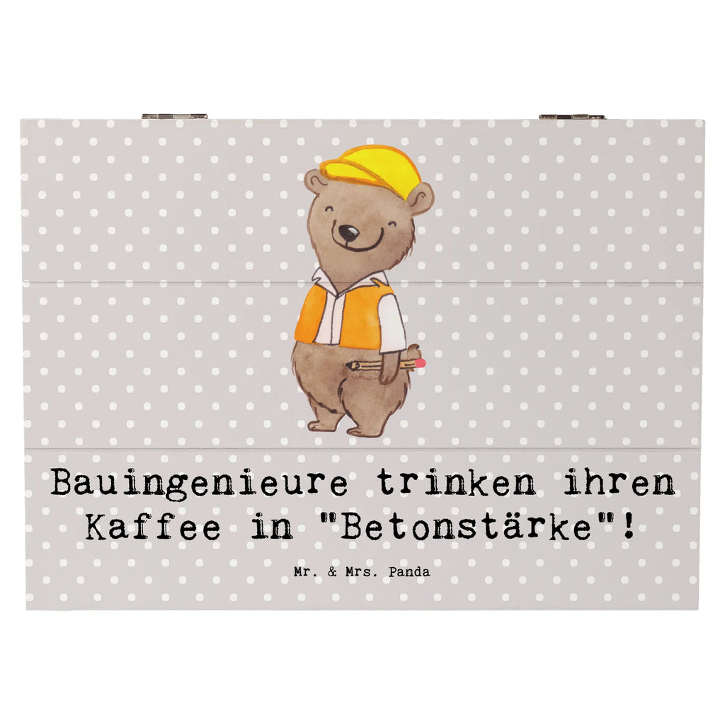 Holzkiste Bauingenieure trinken ihren Kaffee in "Betonstärke"! Dekokiste, Schatulle, Schatzkiste, Geschenkdose, XXL, Aufbewahrungsbox, Geschenkbox, Erinnerungsbox, Truhe, Erinnerungskiste, Holzkiste, Kiste, Beruf, Ausbildung, Jubiläum, Abschied, Rente, Kollege, Kollegin, Geschenk, Schenken, Arbeitskollege, Mitarbeiter, Firma, Danke, Dankeschön