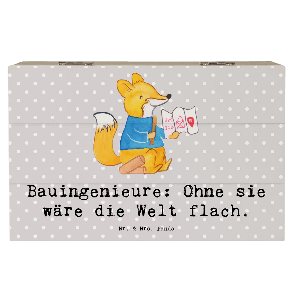 Holzkiste Bauingenieure: Ohne sie wäre die Welt flach. Schatulle, Geschenkbox, Geschenkdose, Dekokiste, XXL, Aufbewahrungsbox, Erinnerungsbox, Holzkiste, Kiste, Schatzkiste, Erinnerungskiste, Truhe, Beruf, Ausbildung, Jubiläum, Abschied, Rente, Kollege, Kollegin, Geschenk, Schenken, Arbeitskollege, Mitarbeiter, Firma, Danke, Dankeschön