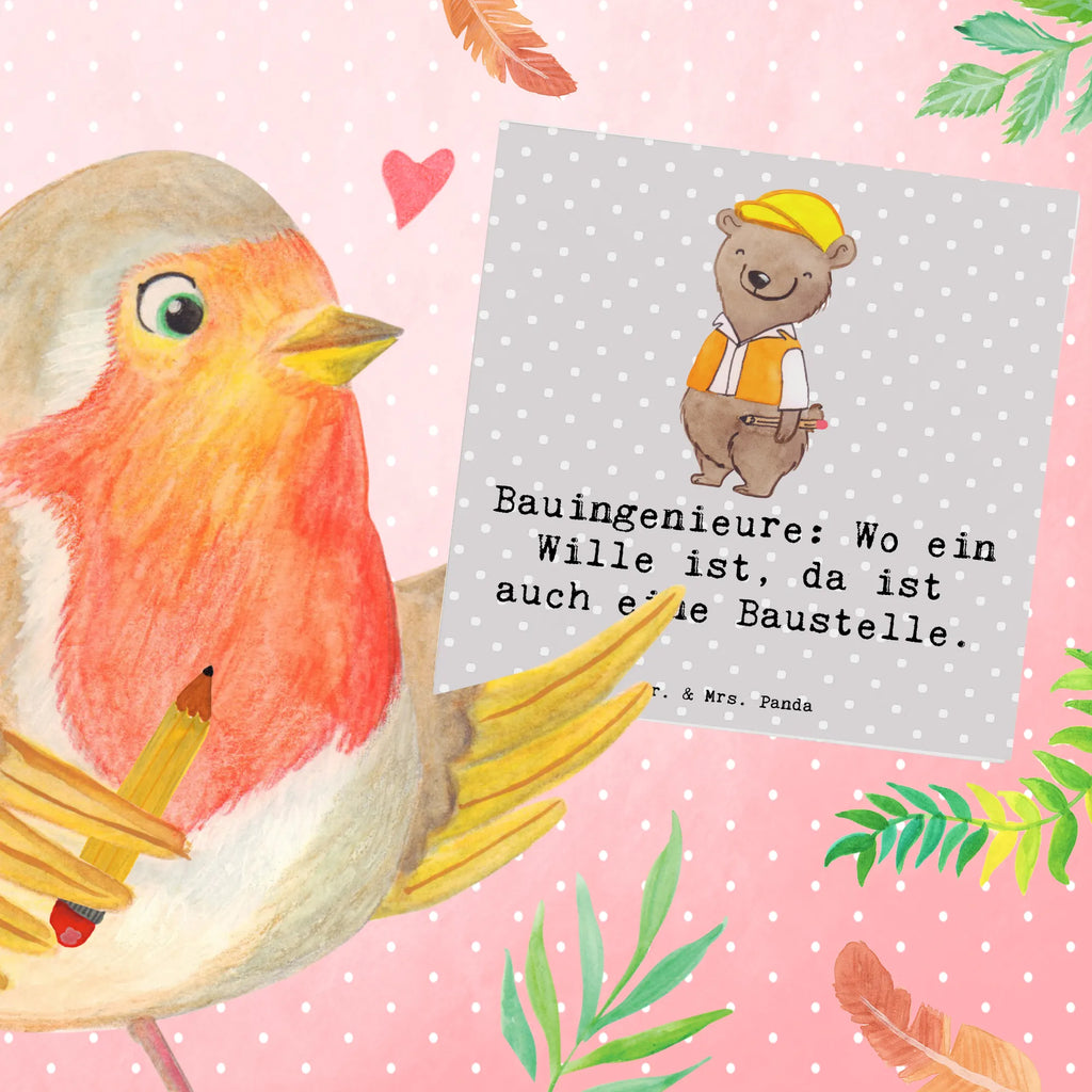 Deluxe Card Bauingenieure: Wo ein Wille ist, da ist auch eine Baustelle. Hochwertige Grußkarte, Glückwunschkarte, Einladungskarte, Hochzeitskarte, Karte, Hochwertige Klappkarte, Klappkarte, Geburtstagskarte, Grußkarte, Beruf, Ausbildung, Jubiläum, Abschied, Rente, Kollege, Kollegin, Geschenk, Schenken, Arbeitskollege, Mitarbeiter, Firma, Danke, Dankeschön